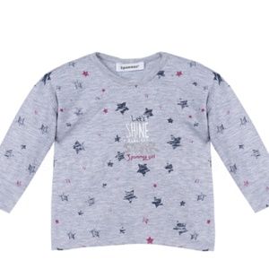 NWT $60 3 Pommes Little Star Tee Shirt Long Sleeve